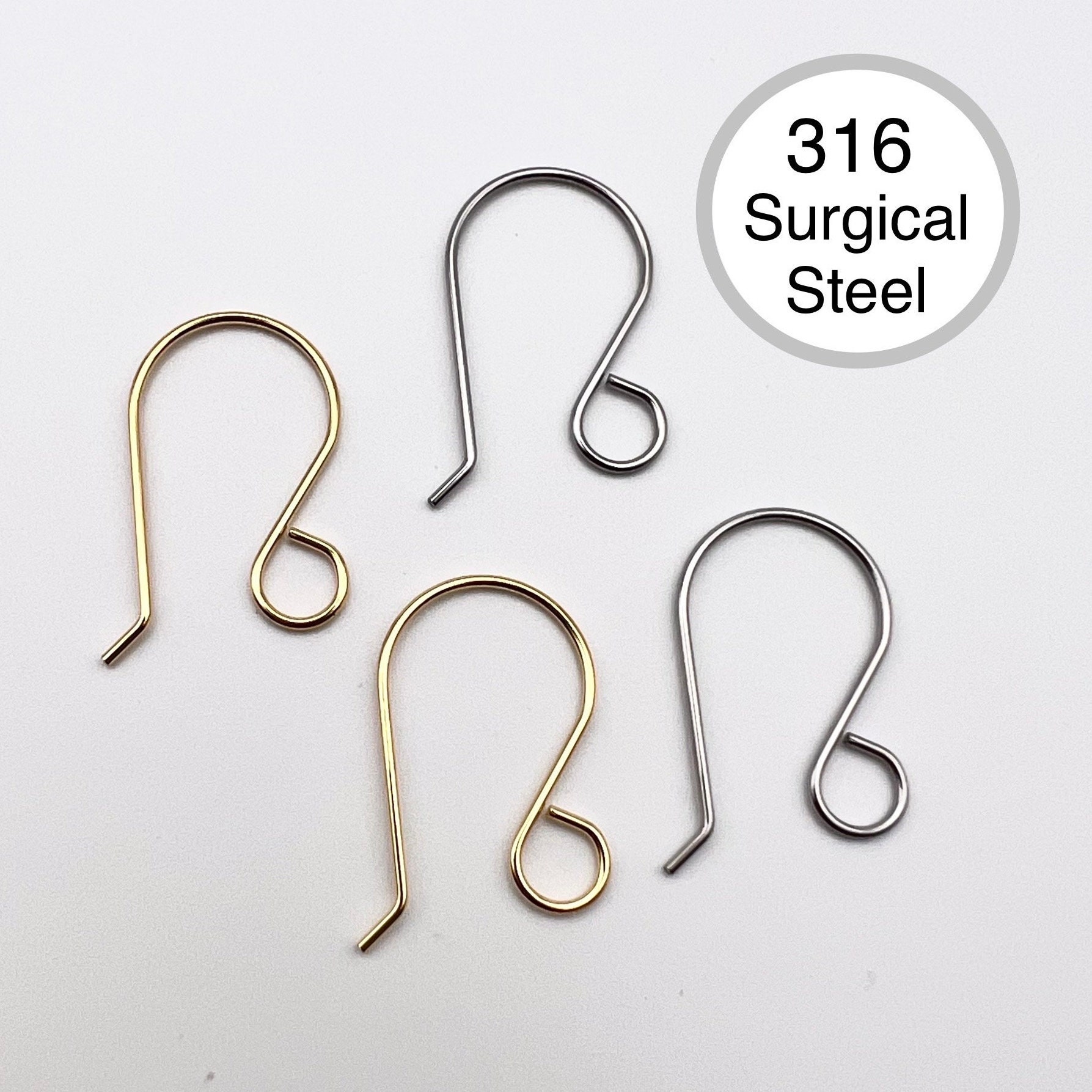 Wholesale DICOSMETIC 60Pcs Stainless Steel Earring Hooks Gold Color Ear  Wire Hooks with 60Pcs Jump Ring for Jewelry Making Supplies DIY Crafts 