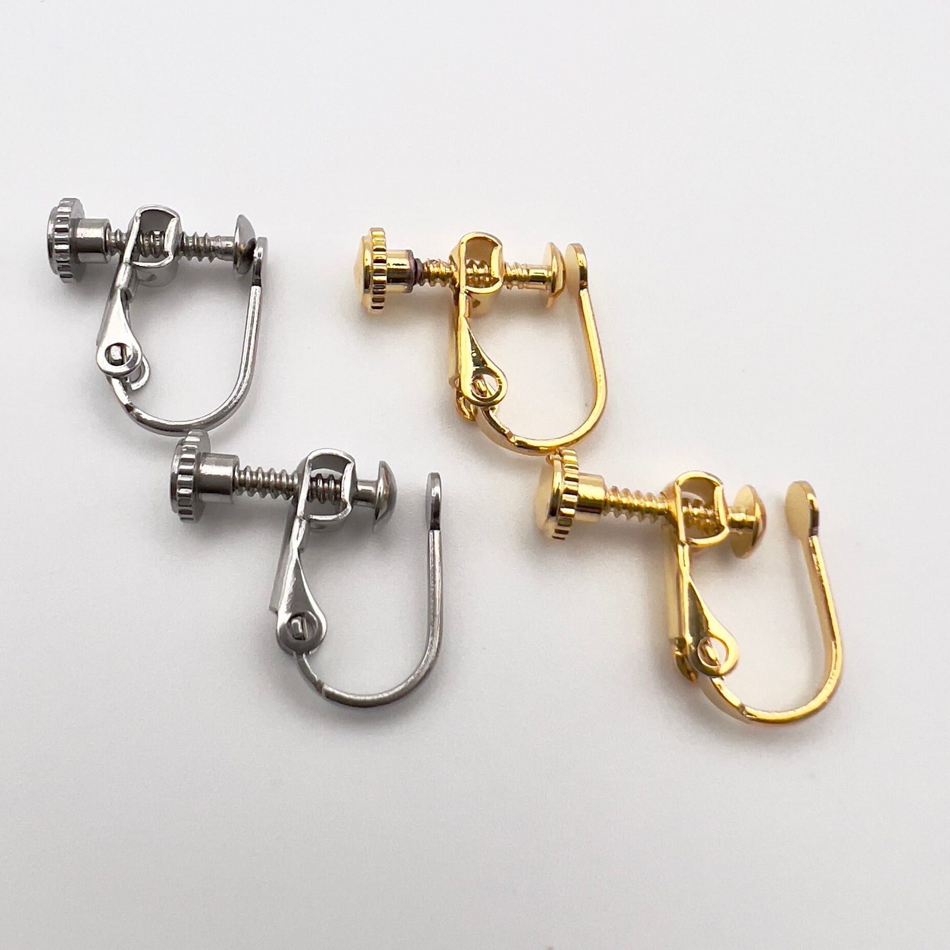 hildie & jo Earring Converter Pierced To Clip 4 Pkg Nickel