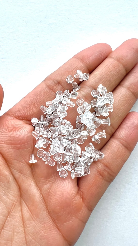 240 Fondelli In Silicone Trasparenti Per Orecchini - Tappi Di Ricambio Morbidi Per Borchie, Fai-da-Te Gioielli - 3