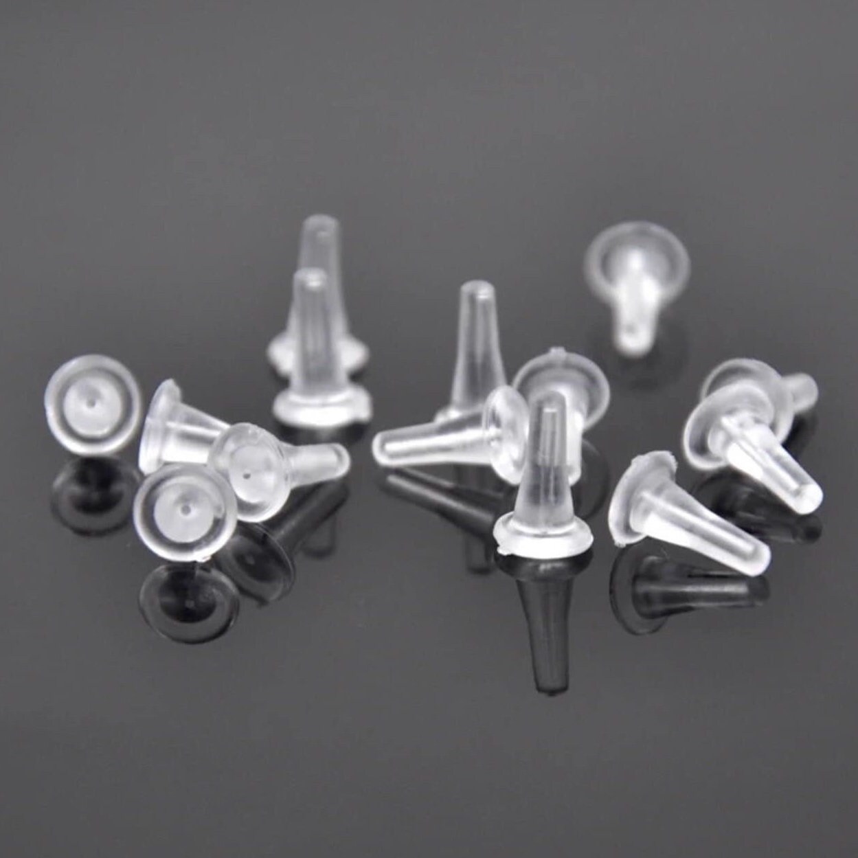100pcs/lot 316L Stainless Steel Hypoallergenic Earring Backs Ear Nuts  Wholesale Earring Stoppers for DIY Earring