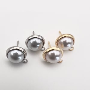 Earring findings for jewelry making. - Seaview Circles - 8105