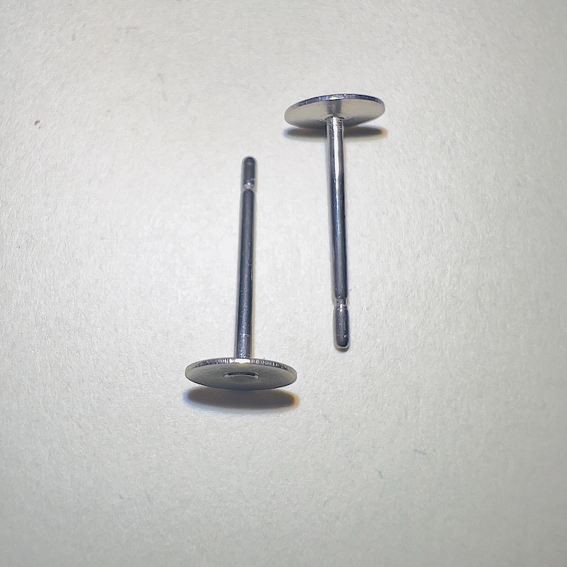 Pu&ograve; includere: Due perni per orecchini color argento con schienali piatti e circolari. I perni sono dritti con una superficie leggermente strutturata. I perni degli orecchini sono progettati per essere inseriti nelle orecchie forate.