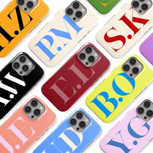 Custom Letter Phone Case Personalised Large Initial MagSafe Phone Cover Fit for iPhone 17 Pro Max 16 Pro Max 15 14 13 12 11 Pro XS 8 Plus