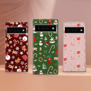 Kerst Telefoon Case Xmas Gift Telefoon Cover Fit voor Google Pixel 9A 9 Pro XL 8A 8 Pro 8 7A 7 Pro 7 6 6A 6 Pro 3A 3XL 4A 4XL 5 OnePlus 10