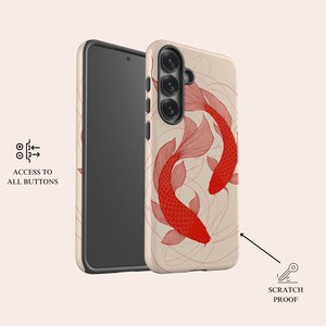 Koi Fish Phone Case Japanese Aesthetic Phone Cover Fit for Samsung Galaxy S24 Ultra S23 Ultra S23 Plus S22 Ultra S20 FE Note 20 Ultra image 2