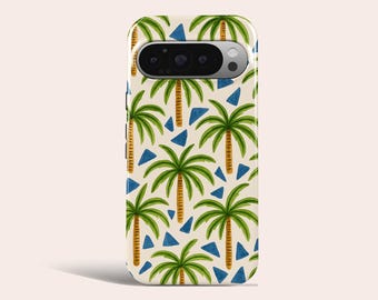 Tropical Palm Trees Phone Case Aesthetic Summer Phone Cover Fit for Google Pixel 10 Pro XL 9A 9 Pro XL 8 8A 7A 7 Pro Pixel 6 Pro 6A 3A 2XL
