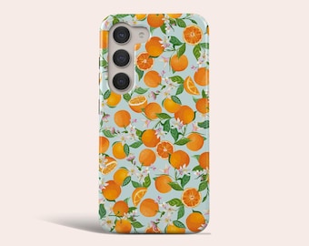 Oranges Phone Case Fruit Phone Cover Fit for Samsung Galaxy S24 Ultra 24 Plus S23 Ultra 23 Plus 22 22 Ultra S20 FE Note 20 Ultra Note 10