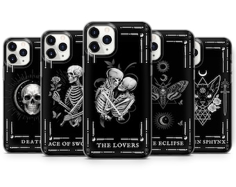 Tarot Card Goth Phone Case Witchy Gothic Phone Cover Fit for 17 Pro Max 16 15 14 13 12 13 11 Samsung S25 S24 S23 FE A56 A16 Huawei P30 Pro