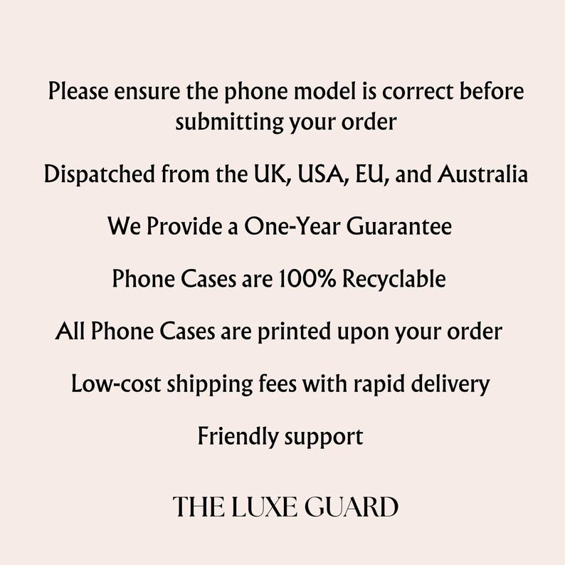 Please ensure the phone model is correct before submitting your order