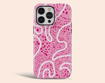 Polka Dots Phone Case Pink Pastel Cover Fit for iPhone 15 Pro Max 14 11 Pro 12 13 Mini iPhone X XS Max XR 8 Plus