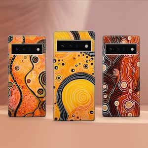 Kunst der Aborigines Handyhülle Australische Malerei Kunst Abdeckung passend für Google Pixel 10 Pro XL 9A 9 Pro 8A 8 Pro 8 7A 7 6A 3A 4XL 5 OnePlus 13 12R