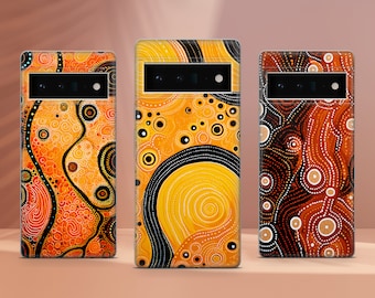 Etui na telefon z motywem sztuki aborygeńskiej, australijskie malarstwo, pasujące do modeli Google Pixel 10 Pro XL 9A 9 Pro 8A 8 Pro 8 7A 7 6A 3A 4XL 5 OnePlus 13 12R