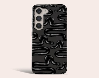 Snake Pattern Phone Case Grey Snake Cover Fit for Samsung Galaxy S25 S24 Ultra S24 S23 Ultra S23 Plus S22 Ultra S20 FE Note 20 Ultra Note 10