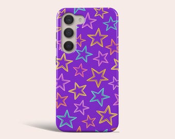 Retro Sterne Handyhülle Aesthetic Y2K Cover Fit für Samsung Galaxy S25 Plus S24 Ultra S23 Plus S22 S20 FE Note 20