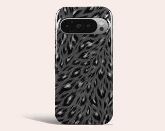 Black Leopard Print Phone Case Aesthetic Animal Print Phone Cover Fit for Google Pixel 10 Pro XL 9A 9 Pro XL 8 8A 7A 7 Pro 6 Pro 6A 3A 2XL