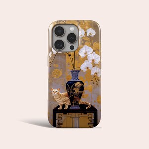 Aesthetic Cat Phone Case Minimalistic MagSafe Phone Cover Fit for iPhone 17 Pro Max 16 Pro Max 15 14 13 Pro 12 11 Pro XS 8 Plus
