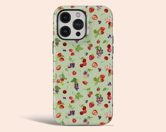 Erdbeere Handytasche süße Kawaii Obst Handyhülle passend für iPhone 15 Pro Max 14 11 Pro 12 13 Mini iPhone X XS Max XR 8 Plus