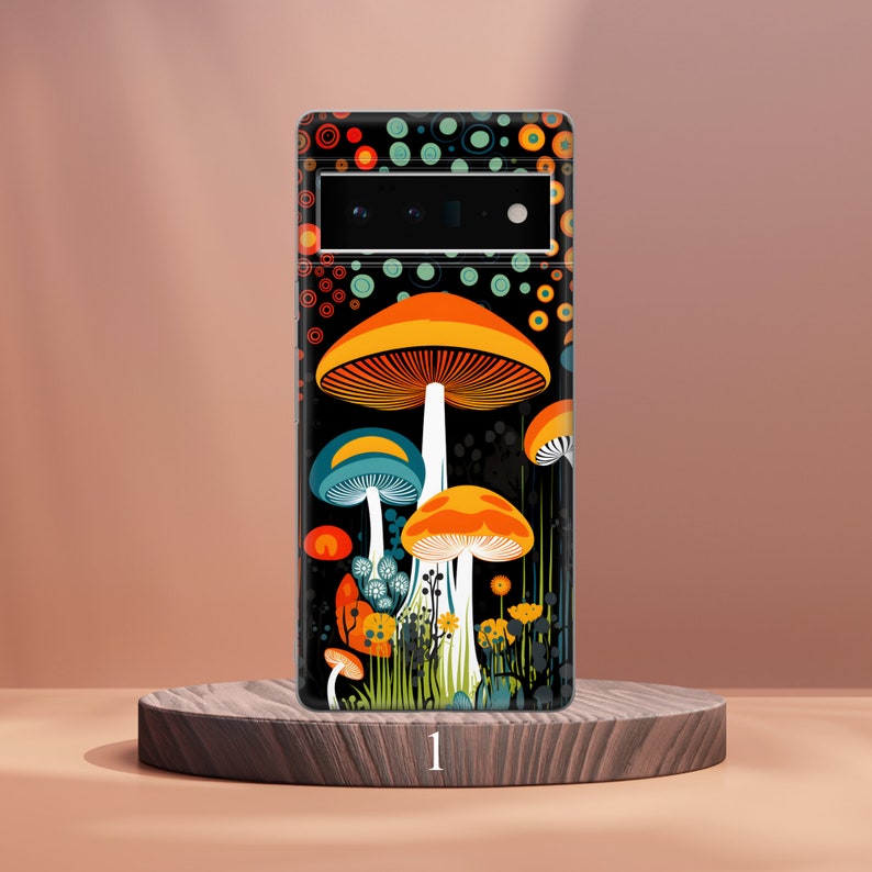 Custodia per telefono Trippy Mushroom Hippie Cover compatibile con Google Pixel 10 Pro XL 9A 9 Pro 8A 8 Pro 8 7A 7 Pro 6 6A 3A 4XL 5 OnePlus 13 12R immagine 2