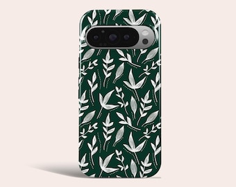 Abstract Leaves Phone Green Leaves Phone Cover Fit for Google Pixel 10 Pro XL 9A 9 Pro XL 8 8A 7A 7 Pro Pixel 6 Pro 6A 3A 2XL
