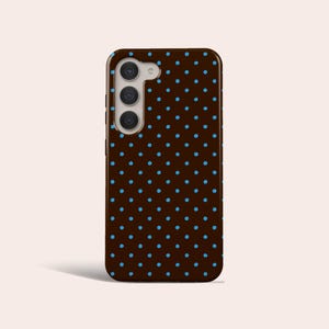 Blue Polka Dots Phone Case Polka Dot Pattern Phone Cover Fit for Samsung Galaxy S25 S24 Ultra S23 Ultra S23 Plus S22 S20 FE Note 20 Ultra