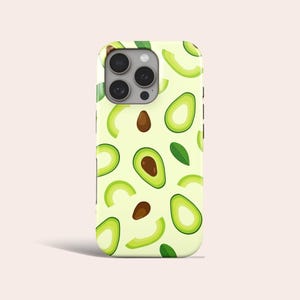 Green Avocado Phone Case Cute Kawaii Fruit MagSafe Phone Cover Fit for iPhone 17 Pro Max 16 Pro Max 15 14 13 Pro 12 11 Pro XS XR 8 Plus