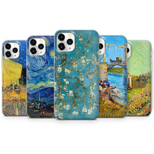 Vincent van Gogh telefoon geval iconisch schilderij kunst cover fit voor iPhone 16 Pro Max 15 14 11 13 XS 7 Samsung S25 S24 S23 S22 A14 A54 Huawei P30