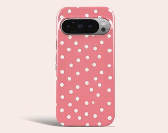 Polka Dots Phone Case Pink Aesthetic Phone Cover Fit for Google Pixel 10 Pro XL 9A 9 Pro XL 8 8A 7A 7 Pro Pixel 6 Pro 6A 3A 2XL