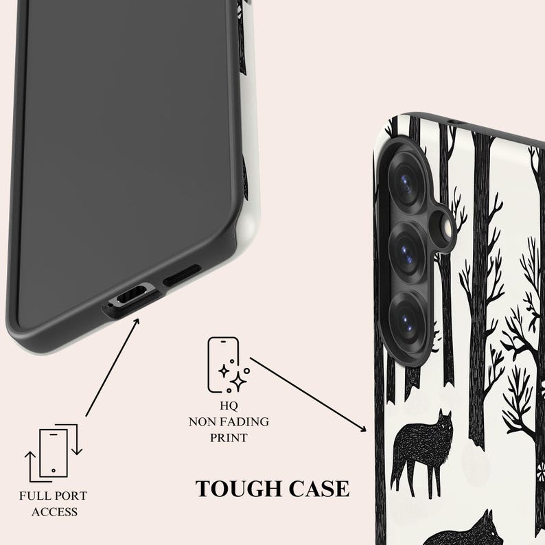 Winter Wolf Phone Case Alpha Animal Phone Cover Fit for Samsung Galaxy S24 S23 Ultra 23 Plus 22 22 Ultra S20 FE Note 20 Ultra Note 10 image 5