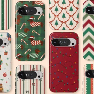 Retro Christmas Pattern Phone Case Xmas Winter Phone Cover Fit for Google Pixel 10 Pro XL 9A 9 Pro XL 8 8A 7A 7 Pro Pixel 6 Pro 6A