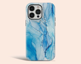 Blue Marble Phone Case Marble Phone Cover Fit for iPhone 15 Pro Max 14 11 Pro 12 13 Mini iPhone X XS Max XR 8 Plus