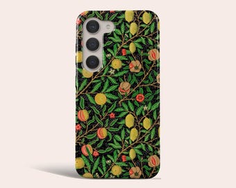 William Morris Four Fruits Phone Case William Morris Cover Fit for Samsung Galaxy S24 Ultra 22 Plus 23 Ultra S20 FE Note 20 Ultra