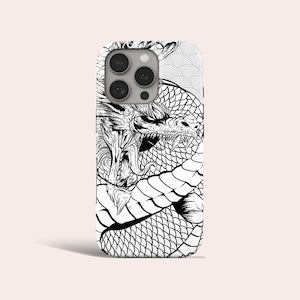 Japanese Dragon Phone Case Aesthetic MagSafe Phone Cover Fit for iPhone 17 Pro Max 16 Pro Max 15 14 13 Pro 12 11 Pro XS 8 Plus