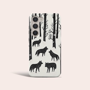 Winter Wolf Phone Case Alpha Animal Phone Cover Fit for Samsung Galaxy S24 S23 Ultra 23 Plus 22 22 Ultra S20 FE Note 20 Ultra Note 10 image 1