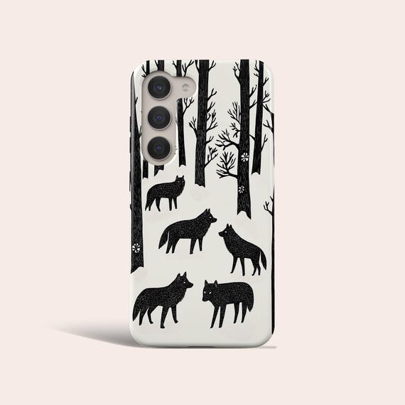 Winter Wolf Phone Case Alpha Animal Phone Cover Fit for Samsung Galaxy S24 S23 Ultra 23 Plus 22 22 Ultra S20 FE Note 20 Ultra Note 10