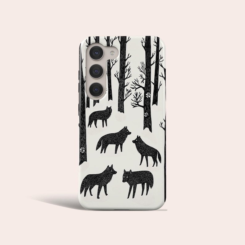 Winter Wolf Phone Case Alpha Animal Phone Cover Fit for Samsung Galaxy S24 S23 Ultra 23 Plus 22 22 Ultra S20 FE Note 20 Ultra Note 10 image 1