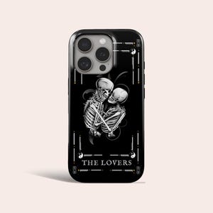 Coque de téléphone goth carte Tarot The Lovers Witchy housse pour iPhone 16 Pro Max 15 Pro 14 11 Pro 12 13 Mini iPhone X XS Max XR 8 Plus