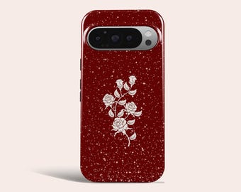 Roses Floral Phone Case Minimalistic Phone Cover Fit for Google Pixel 11 Pro XL 10A 10 Pro 9A 9 Pro XL 8 8A 7A 7 Pro 6 Pro 6A