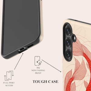 Koi Fish Phone Case Japanese Aesthetic Phone Cover Fit for Samsung Galaxy S24 Ultra S23 Ultra S23 Plus S22 Ultra S20 FE Note 20 Ultra image 5