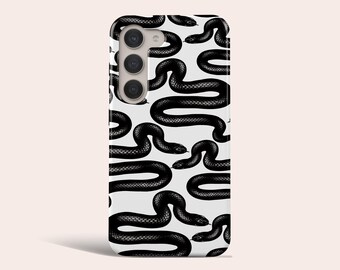 Snake Pattern Phone Case Black Snake Cover Fit for Samsung Galaxy S25 S24 Ultra S23 Ultra S23 Plus S22 Ultra S20 FE Note 20 Ultra Note 10