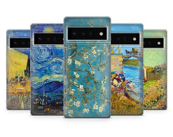 Vincent Van Gogh Handytasche kultige Malerei Kunst Cover Fit für Google Pixel 8 Pro 8 7A 7 Pro 7 6 6A 6 Pro 3A 4XL 5A 2 2XL OnePlus 10spiegel