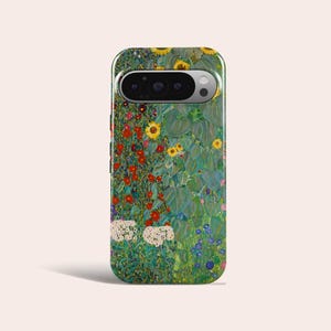 Farm Garden Sunflowers Phone Case Gustav Klimt Phone Cover Fit for Google Pixel 10 Pro XL 9A 9 Pro XL 8 8A 7A 7 Pro Pixel 6 Pro 6A 3A 2XL