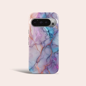 Pink Marble Phone Case Marble Finish Cover Fit For Google Pixel 11 Pro XL 10A 10 Pro 9A 9 Pro XL 8 8A 7A 7 Pro 6 Pro 6A