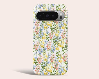 Aesthetic Wild Flower Phone Case Wild Flowers Phone Cover Fit for Google Pixel 10 Pro XL 9A 9 Pro XL 8 8A 7A 7 Pro Pixel 6 Pro 6A 3A 2XL