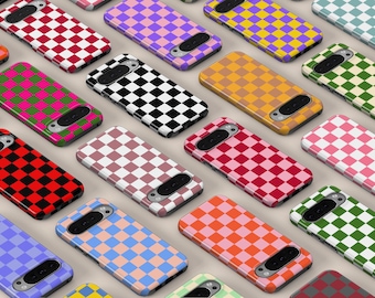 Benutzerdefinierte Karierte Farbe Handyhülle Retro Minimalist Karierte Abdeckung Fit für Google Pixel 10 Pro XL 9A 9 Pro XL 8 8A 7A 7 Pro 6 Pro 6A 3A 2XL