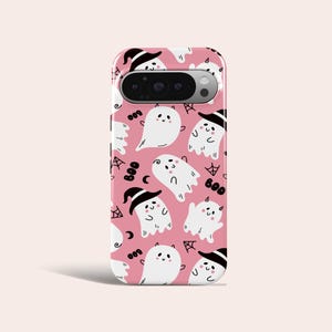 Halloween Phone Case Cute Spooky Goth Phone Cover Fit for Google Pixel 10 Pro XL 9A 9 Pro XL 8 8A 7A 7 Pro Pixel 6 Pro 6A 3A 2XL