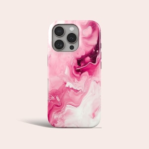 Pink Marble Phone Case Marble MagSafe Phone Cover Fit for iPhone 17 Pro Max 16 Pro Max 15 14 13 Pro 12 11 Pro XS 8 Plus