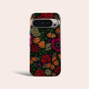 Butterfly Phone Case Aesthetic Floral Phone Cover Fit for Google Pixel 10 Pro XL 9A 9 Pro XL 8 8A 7A 7 Pro Pixel 6 Pro 6A 3A 2XL image 1