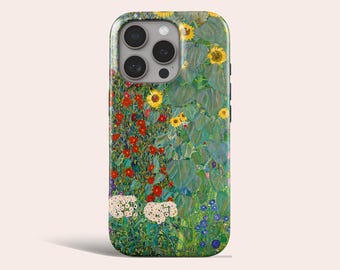 Farm Garden Sunflowers Phone Case Gustav Klimt MagSafe Phone Cover Fit for iPhone 18 Pro Max 17 16 15 14 Pro 13 12 11 Pro XS 8 Plus
