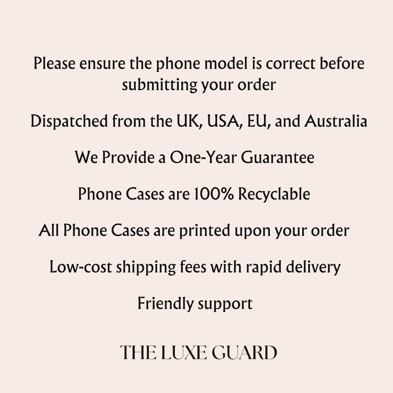 Please ensure the phone model is correct before submitting your order