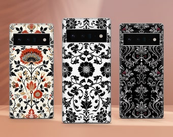 Gothic Floral Phone Case Aesthetic Cover Fit for Google Pixel 10 Pro XL 9A 9 Pro 8A 8 Pro 8 7A 7 Pro 6 6A 3A 4XL 5 OnePlus 13 12R